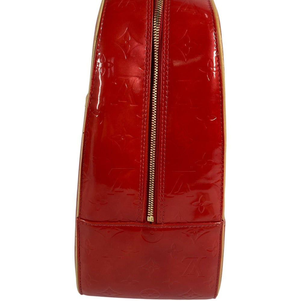 LOUIS VUITTON M91080 Monogram Vernis Sutton กระเป๋าสะพายข้างทรงบอสตัน กระเป๋าสะพายไหล่ ผ้าแคนวาส Monogram Vernis สีแดง สำหรับผู้หญิง