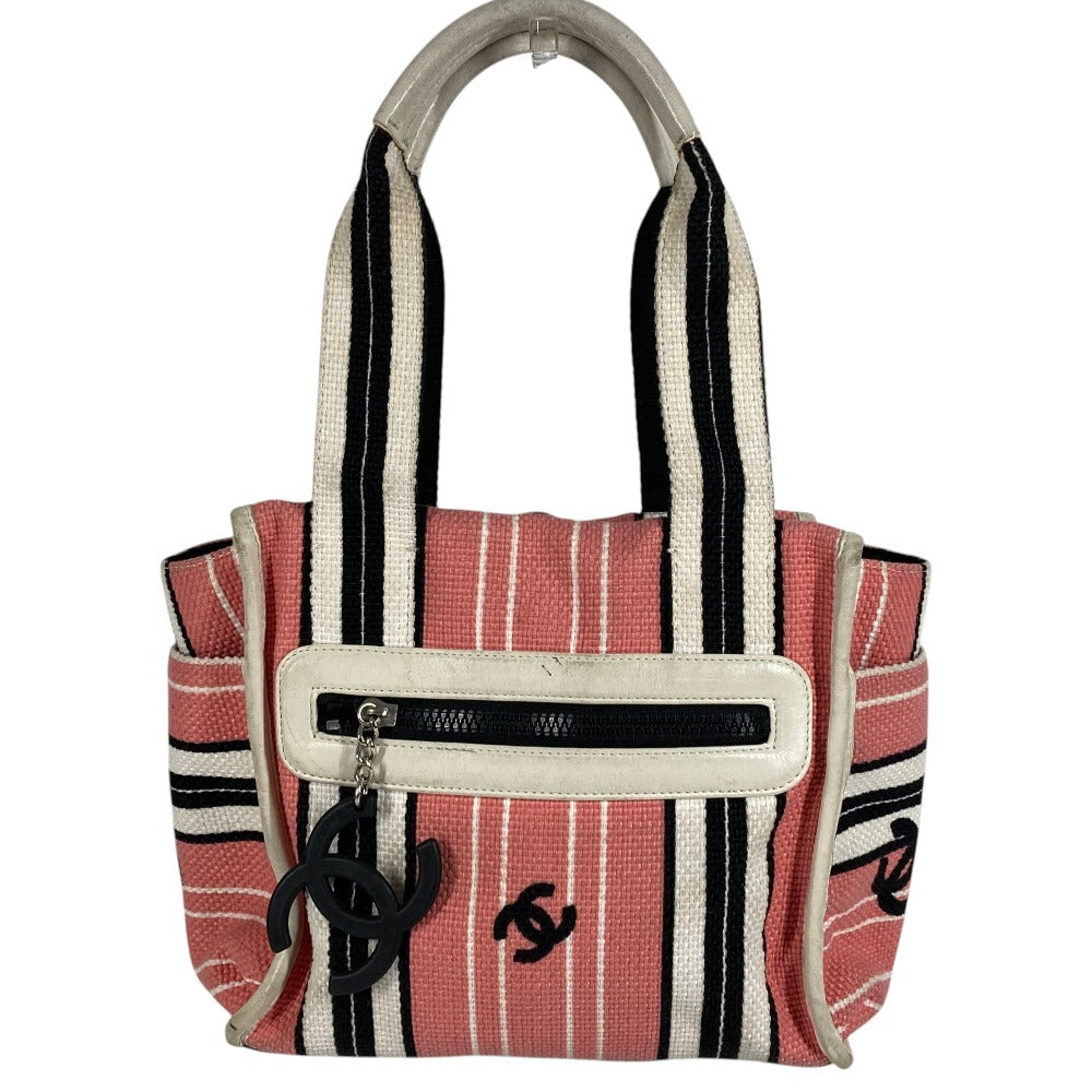 CHANEL Cruise Line CC Coco Mark Logo Shoulder Bag Tote Bag Canvas/Leather Women's Pink