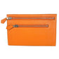 HERMES ジップザック Wジップ フラットポーチ カードケース 小銭入れ 財布 コインケース ポーチ シェーブル ユニセックス オレンジ