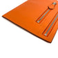 HERMES ジップザック Wジップ フラットポーチ カードケース 小銭入れ 財布 コインケース ポーチ シェーブル ユニセックス オレンジ