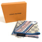LOUIS VUITTON M73375 Damier Azur Scarf Handkerchief Scarf Cotton Unisex White