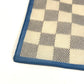 LOUIS VUITTON M73375 Damier Azur Scarf Handkerchief Scarf Cotton Unisex White