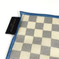 LOUIS VUITTON M73375 Damier Azur Scarf Handkerchief Scarf Cotton Unisex White
