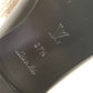 LOUIS VUITTON 革靴 レザーシューズ ファー 靴 シューズ フラット ぺたんこ ペタンコ ローファー レザー レディース ブラック