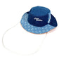 LOUIS VUITTON M7537L Denim Bucket Hat, Denim Patchwork Explorer Reversible Hat, Headwear, Bucket Hat, Bob Hat, with Strap, Cotton, Men's, Blue