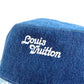 LOUIS VUITTON M7537L Denim Bucket Hat, Denim Patchwork Explorer Reversible Hat, Headwear, Bucket Hat, Bob Hat, with Strap, Cotton, Men's, Blue