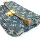 LOUIS VUITTON M95007 モノグラムデニム ポシェットプラット ポシェット プラット カバン 2つ折り ポーチ クラッチバッグ モノグラムデニム ユニセックス ブルー