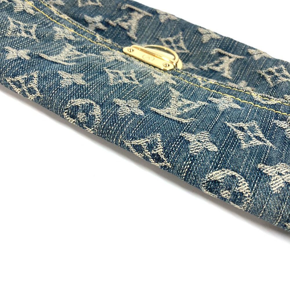 LOUIS VUITTON M95007 モノグラムデニム ポシェットプラット ポシェット プラット カバン 2つ折り ポーチ クラッチバッグ モノグラムデニム ユニセックス ブルー