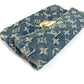 LOUIS VUITTON M95007 モノグラムデニム ポシェットプラット ポシェット プラット カバン 2つ折り ポーチ クラッチバッグ モノグラムデニム ユニセックス ブルー