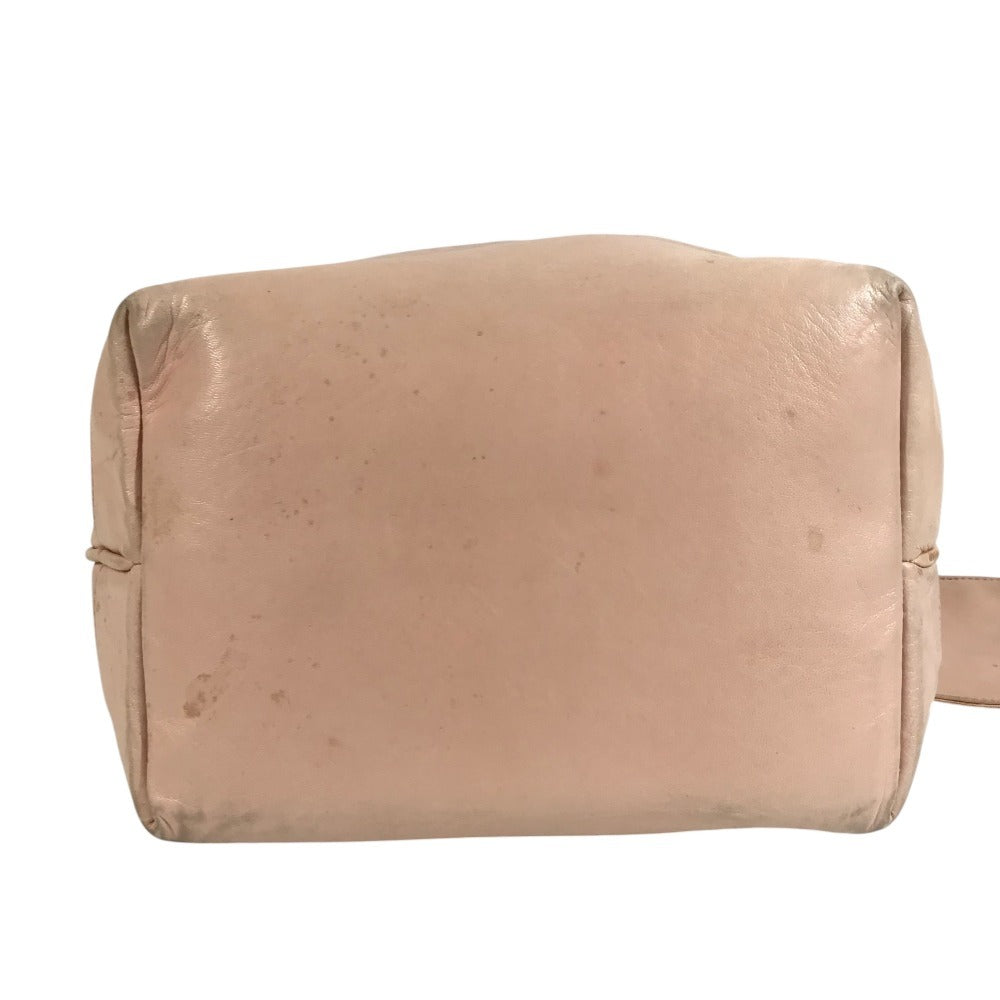 CHANEL Pouch Coco Ball Vintage CC Coco Mark Logo Drawstring Bag Shoulder Bag Leather Unisex Pink