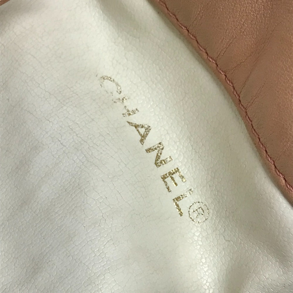 CHANEL Pouch Coco Ball Vintage CC Coco Mark Logo Drawstring Bag Shoulder Bag Leather Unisex Pink