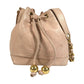 CHANEL Pouch Coco Ball Vintage CC Coco Mark Logo Drawstring Bag Shoulder Bag Leather Unisex Pink