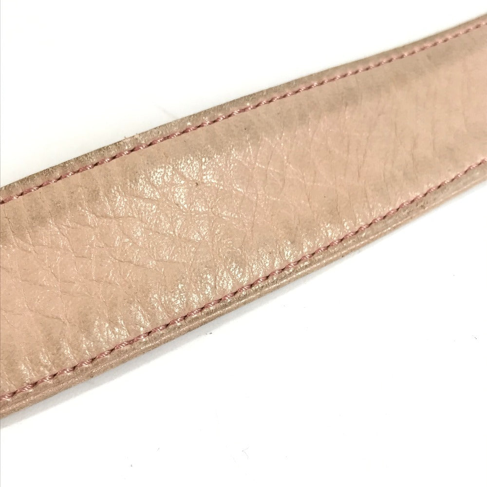 CHANEL Pouch Coco Ball Vintage CC Coco Mark Logo Drawstring Bag Shoulder Bag Leather Unisex Pink