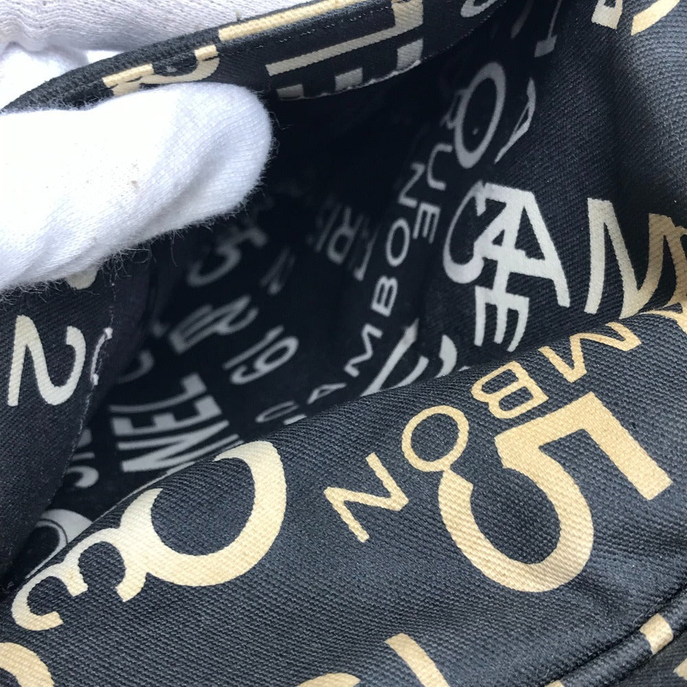 CHANEL By The Sea Line CC Coco Mark Logo Bag Shoulder Tote Bag Shoulder Bag Canvas Unisex Black