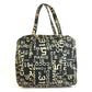 CHANEL By The Sea Line CC Coco Mark Logo Bag Shoulder Tote Bag Shoulder Bag Canvas Unisex Black