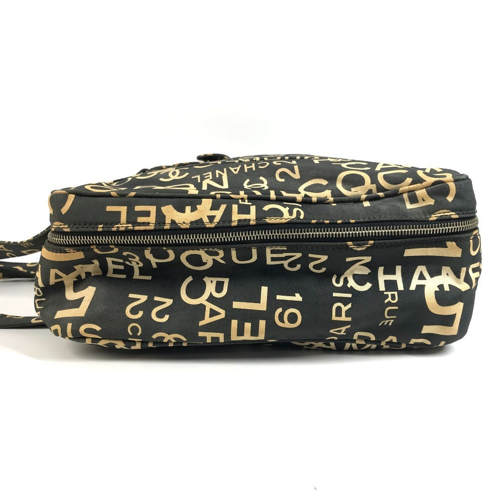 CHANEL By The Sea Line CC Coco Mark Logo Bag Shoulder Tote Bag Shoulder Bag Canvas Unisex Black