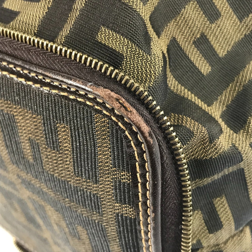 FENDI Vintage Zucca Logo Foldable Eco Bag Shoulder Bag Tote Bag Handbag Shoulder Bag Canvas Unisex Brown