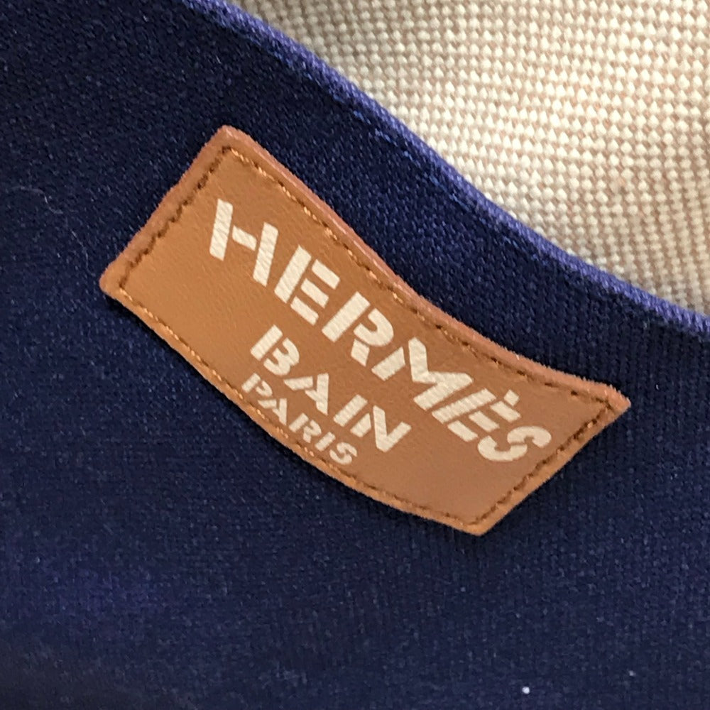 HERMES ビーチバッグ タラサ バッグ ロゴ カバン 肩掛け ボストンバッグ トートバッグ ショルダーバッグ コットン ユニセックス ベージュ