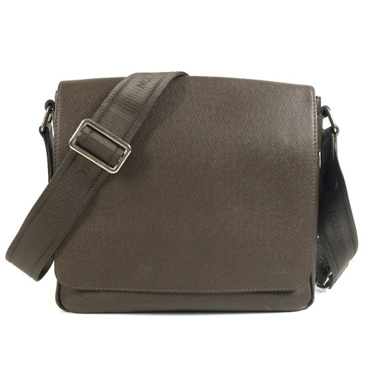 LOUIS VUITTON M32688 タイガ ミロ カバン バッグ 斜め掛け フラップ メッセンジャーバッグ ショルダーバッグ タイガレザー ユニセックス ブラウン