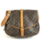LOUIS VUITTON M42254 โมโนแกรม Saumur 35 กระเป๋าสะพายข้างแบบมีฝาพับ Monogram Canvas Unisex สีน้ำตาล
