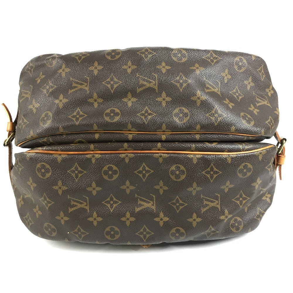 LOUIS VUITTON M42254 โมโนแกรม Saumur 35 กระเป๋าสะพายข้างแบบมีฝาพับ Monogram Canvas Unisex สีน้ำตาล