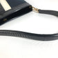 GUCCI 001 4231 ヴィンテージ ロゴ ストライプ カバン 肩掛け トートバッグ ショルダーバッグ キャンバス ユニセックス ブラック