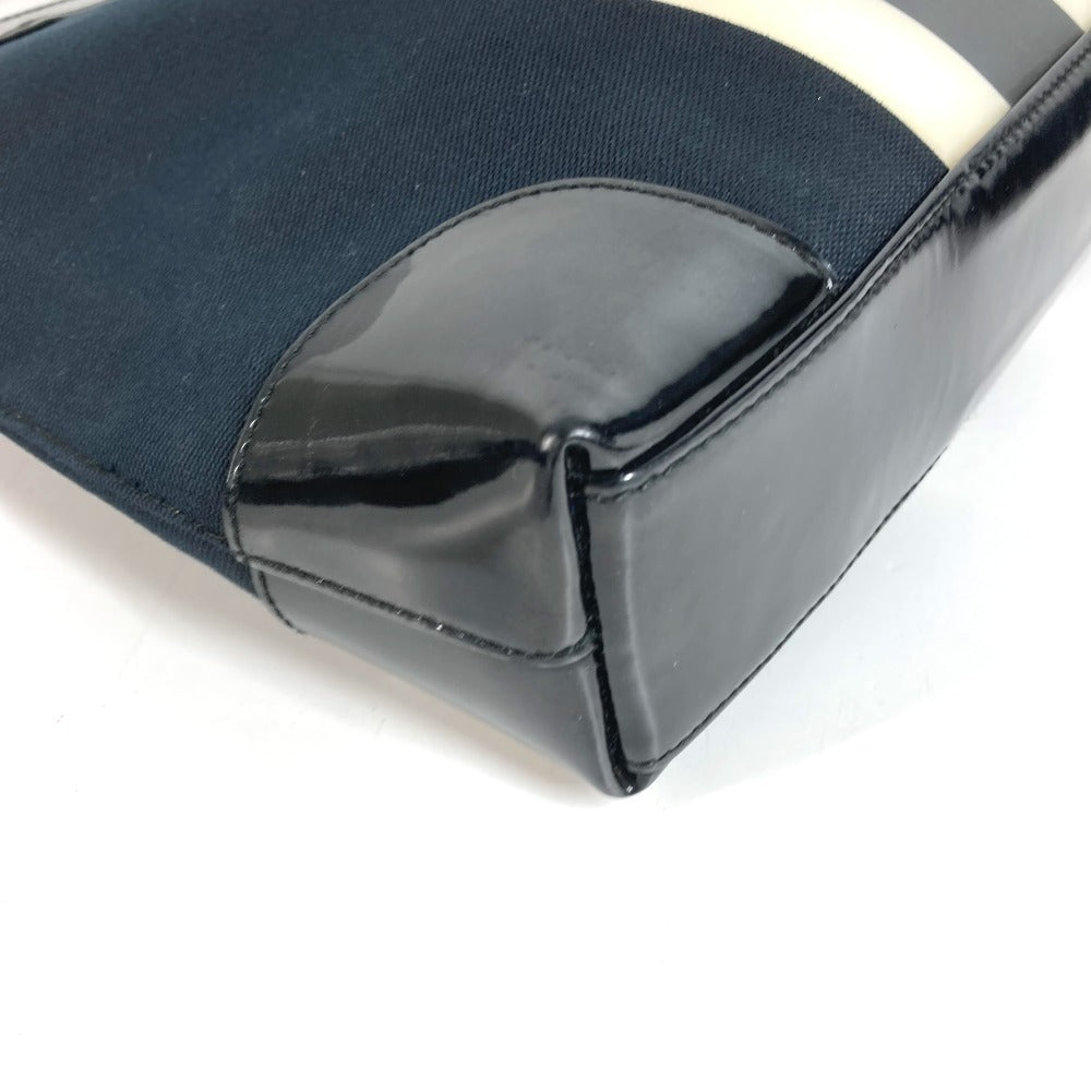GUCCI 001 4231 ヴィンテージ ロゴ ストライプ カバン 肩掛け トートバッグ ショルダーバッグ キャンバス ユニセックス ブラック