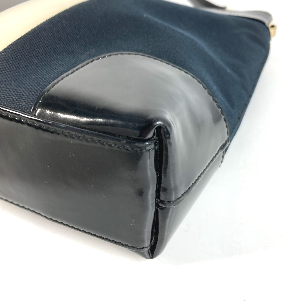 GUCCI 001 4231 ヴィンテージ ロゴ ストライプ カバン 肩掛け トートバッグ ショルダーバッグ キャンバス ユニセックス ブラック