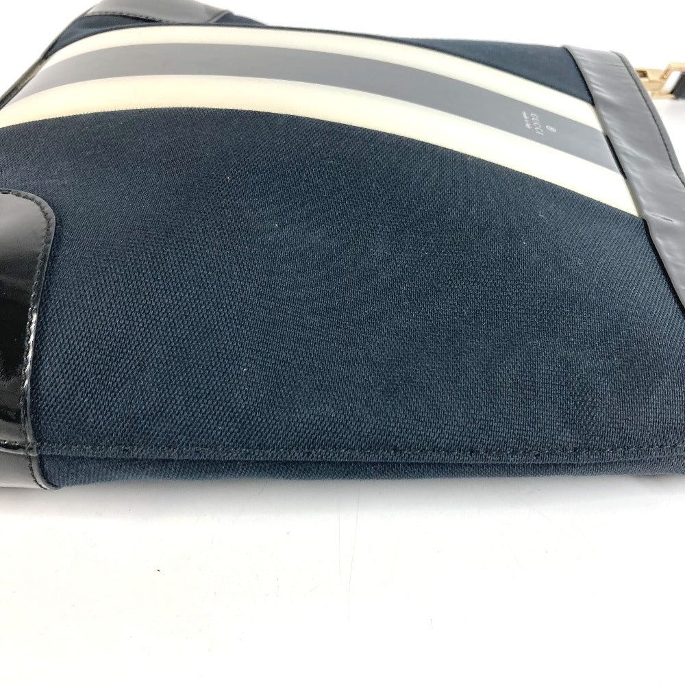 GUCCI 001 4231 ヴィンテージ ロゴ ストライプ カバン 肩掛け トートバッグ ショルダーバッグ キャンバス ユニセックス ブラック
