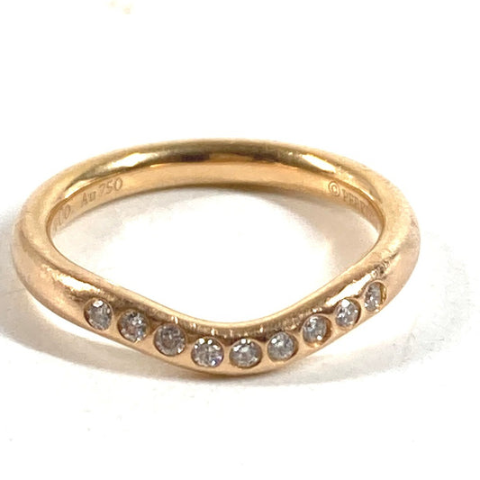 TIFFANY&Co. 金 K18 18K WG カーブド バンドリング 9P アクセサリー ジュエリー ダイヤモンド ダイヤ リング・指輪 Au750 レディース ピンクゴールド