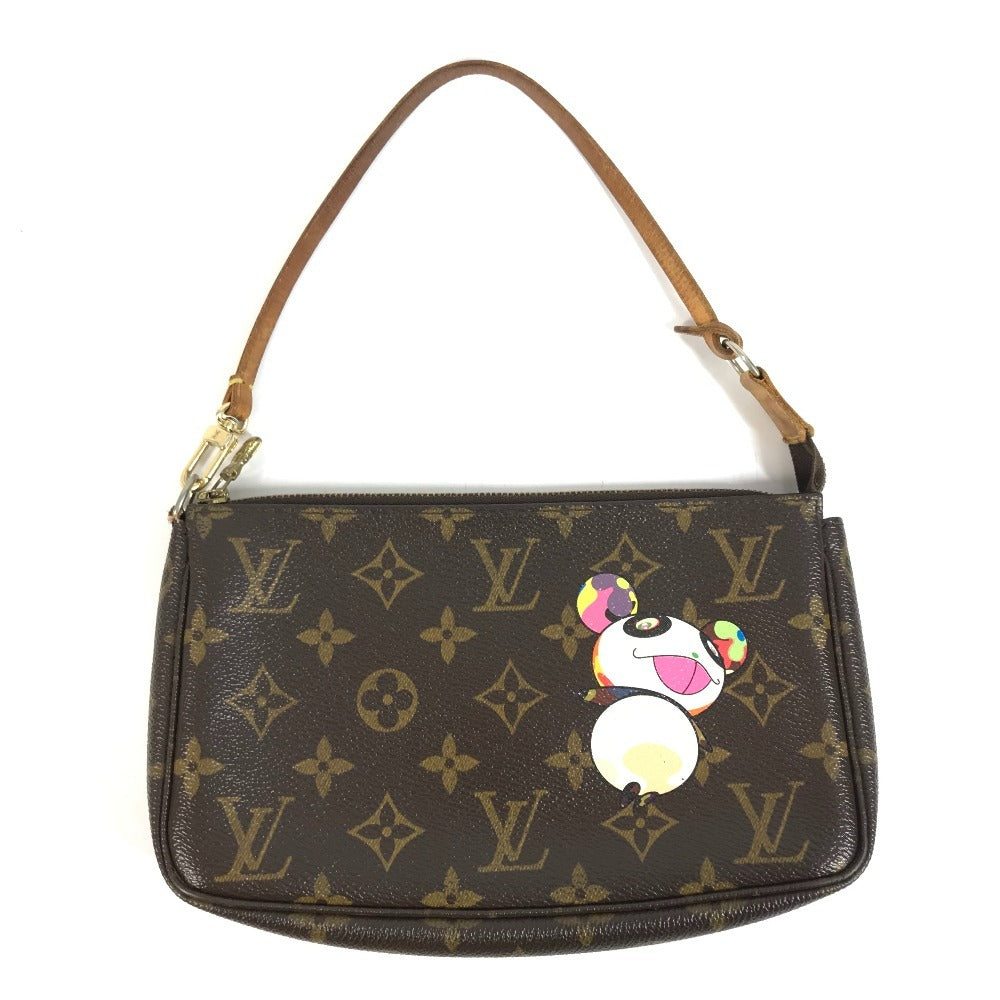 LOUIS VUITTON M51981 モノグラム パンダ 村上隆 ポシェットアクセソワール カバン アクセサリーポーチ ハンドバッグ ショルダーバッグ モノグラムキャンバス レディース ブラウン