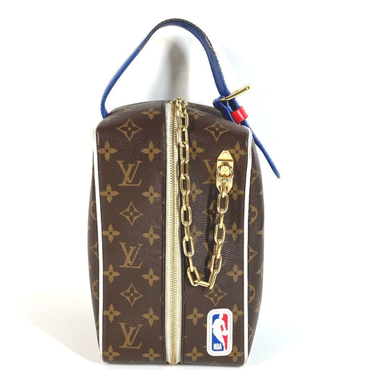 LOUIS VUITTON M45588 モノグラム NBA コラボ クローク ドップ キット カバン ポーチ クラッチバッグ チェーン セカンドバッグ モノグラムキャンバス ユニセックス ブラウン