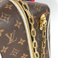 LOUIS VUITTON M45588 モノグラム NBA コラボ クローク ドップ キット カバン ポーチ クラッチバッグ チェーン セカンドバッグ モノグラムキャンバス ユニセックス ブラウン