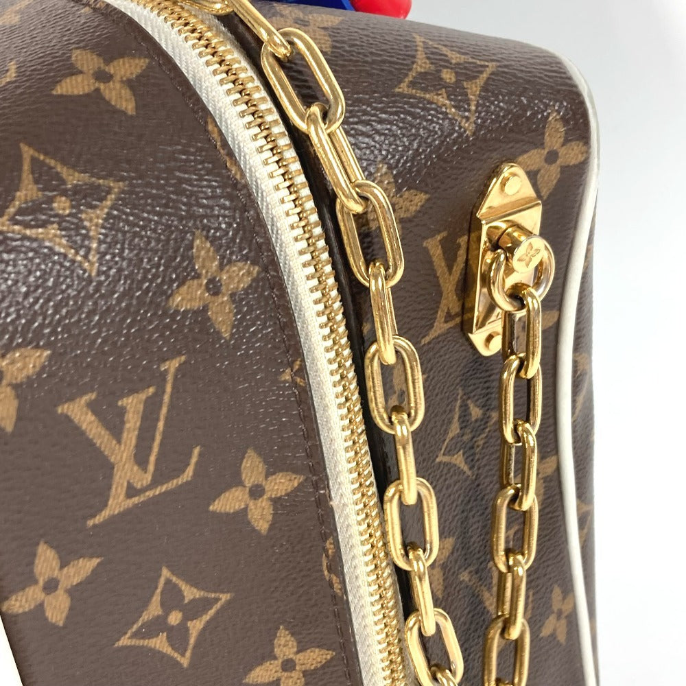 LOUIS VUITTON M45588 モノグラム NBA コラボ クローク ドップ キット カバン ポーチ クラッチバッグ チェーン セカンドバッグ モノグラムキャンバス ユニセックス ブラウン