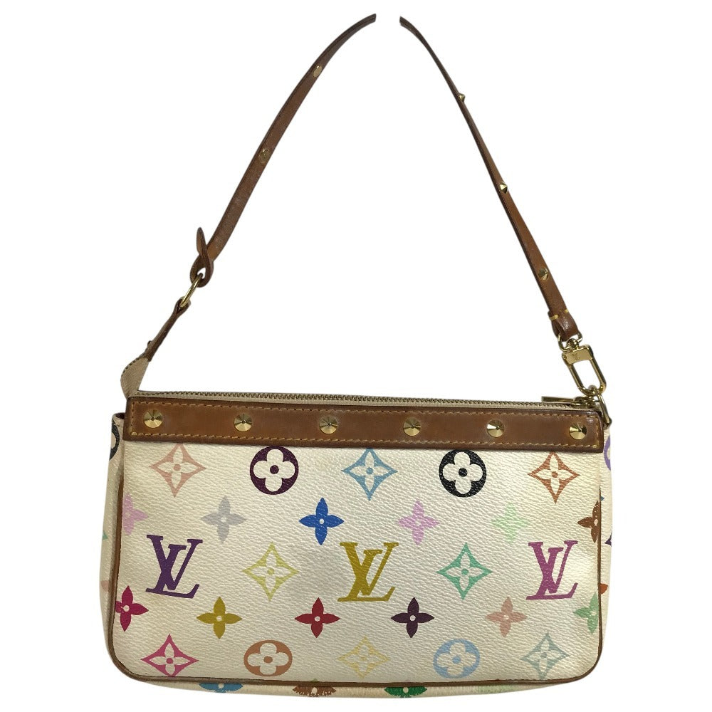LOUIS VUITTON M92649 Monogram Multicolore Pochette Accessoires Accessory Pouch Shoulder Bag Monogram Multicolore Canvas Women's Blanc White