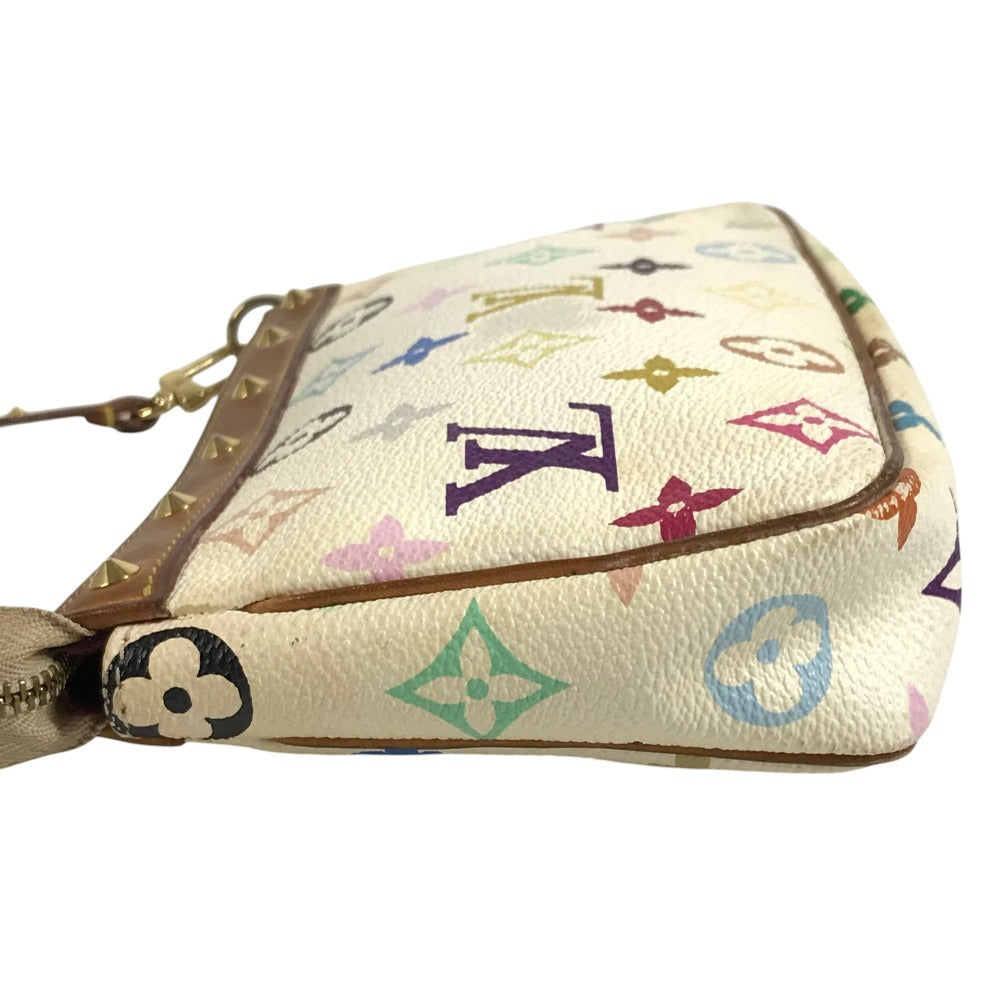 LOUIS VUITTON M92649 Monogram Multicolore Pochette Accessoires Accessory Pouch Shoulder Bag Monogram Multicolore Canvas Women's Blanc White