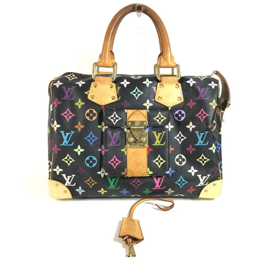 LOUIS VUITTON M92642 モノグラムマルチカラー スピーディ30 スピーディ 30 ミニボストンバッグ カバン ハンドバッグ モノグラムマルチカラーキャンバス レディース ノワール ブラック