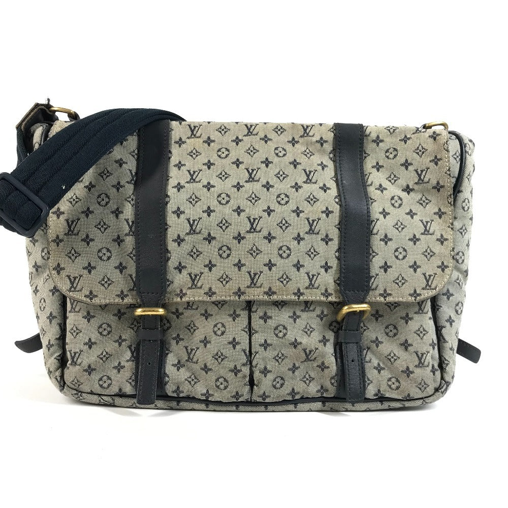 LOUIS VUITTON M42350 モノグラムミニ サックママン おむつ替えシート付 カバン 斜め掛け メッセンジャーバッグ マザーズバッグ ショルダーバッグ モノグラムミニキャンバス レディース ネイビー