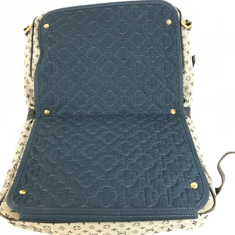 LOUIS VUITTON M42350 モノグラムミニ サックママン おむつ替えシート付 カバン 斜め掛け メッセンジャーバッグ マザーズバッグ ショルダーバッグ モノグラムミニキャンバス レディース ネイビー