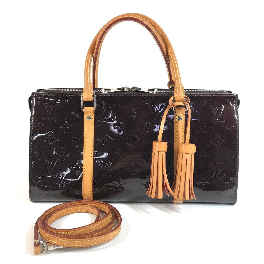 LOUIS VUITTON M96052 モノグラムヴェルニ フリンジ タッセル シエネガ カバン トートバッグ 2WAYバッグ ショルダーバッグ ハンドバッグ モノグラムヴェルニキャンバス レディース アマラント パープル