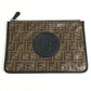 FENDI 7N0078 ズッカ ロゴ カバン ポーチ セカンドバッグ クラッチバッグ レザー/コーティングキャンバス ユニセックス ブラウン