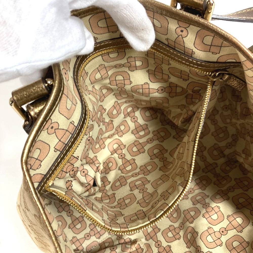 GUCCI 137396 チャーム付き ロゴ GG カバン 肩掛け トートバッグ ショルダーバッグ GGキャンバス/レザー ユニセックス ベージュ
