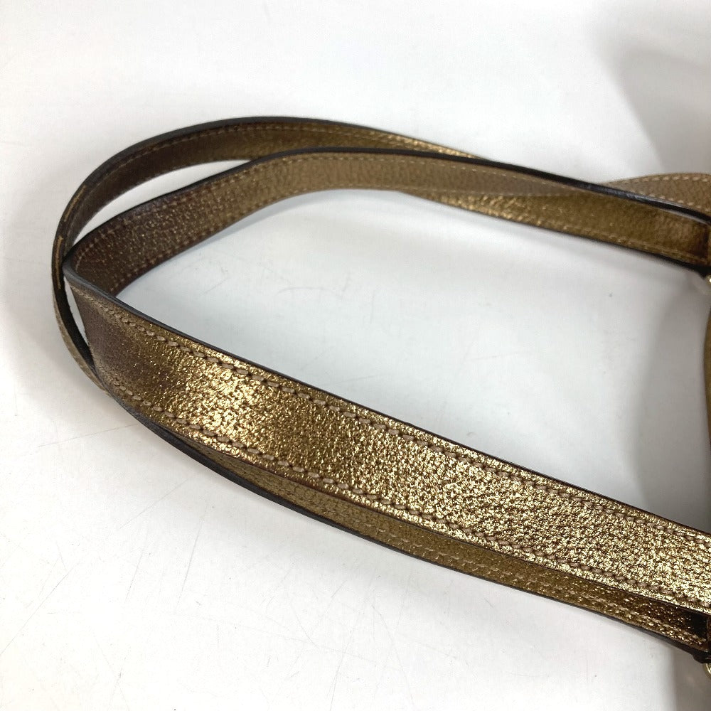 GUCCI 137396 チャーム付き ロゴ GG カバン 肩掛け トートバッグ ショルダーバッグ GGキャンバス/レザー ユニセックス ベージュ