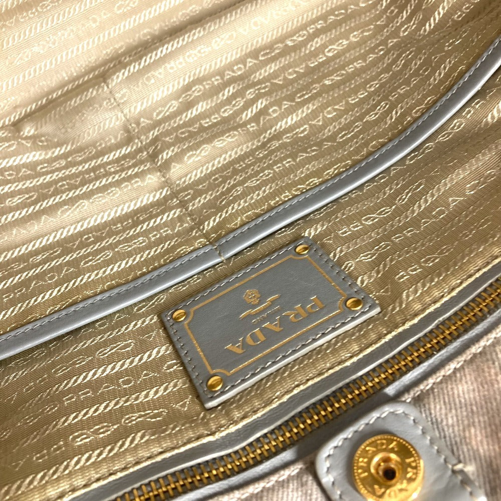PRADA カナパ ロゴ カバン トートバッグ ハンドバッグ キャンバス ユニセックス グレー系