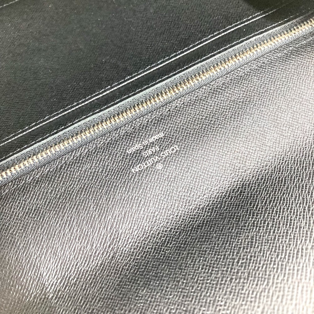 LOUIS VUITTON M30782 Taiga Selenga Bag, Strap, Flap Pouch, Clutch Bag, Second Bag, Taiga Leather, Men's, Ardoise, Black
