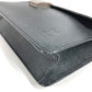 LOUIS VUITTON M30782 Taiga Selenga Bag, Strap, Flap Pouch, Clutch Bag, Second Bag, Taiga Leather, Men's, Ardoise, Black