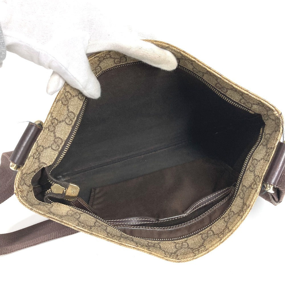 GUCCI 201446 GG Supreme GG Logo Crossbody Bag Shoulder Bag GG Supreme Canvas Unisex Beige