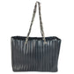 CHANEL New Mademoiselle CC โลโก้ Coco Mark กระเป๋าสะพายข้าง Tote Bag สายโซ่คู่ กระเป๋าสะพายข้าง หนัง ยูนิเซ็กส์ สีดำ