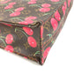 LOUIS VUITTON M95010 Monogram Cherry Takashi Murakami Sac Plat กระเป๋าโท้ท กระเป๋าทรงสี่เหลี่ยมผืนผ้า กระเป๋าโท้ทแนวตั้ง กระเป๋าสะพายข้าง Monogram Cherry Canvas Unisex สีน้ำตาล
