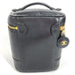 CHANEL CC Coco Mark Logo Picolore Vanity Bag Pouch Box Handbag Leather Women's Black